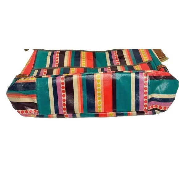 Fossil Crossbody Striped Canvas‎ Messenger Bag - Picture 13 of 15